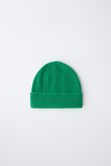 100% CASHMERE BEANIE - Green by Zara - Image 0