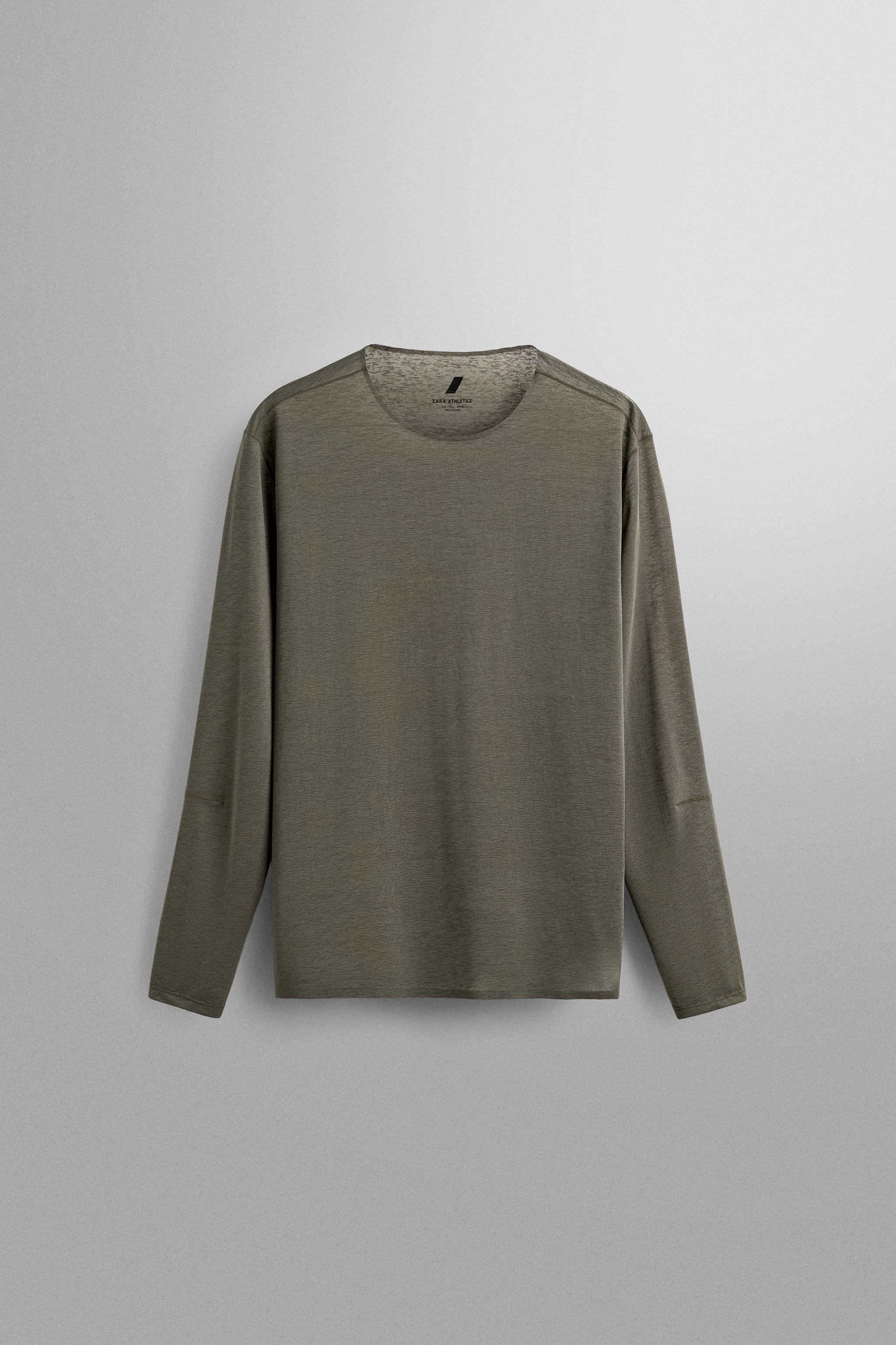 LIGHTWEIGHT STRUCTURED RUNNING T-SHIRT - Green marl | ZARA United