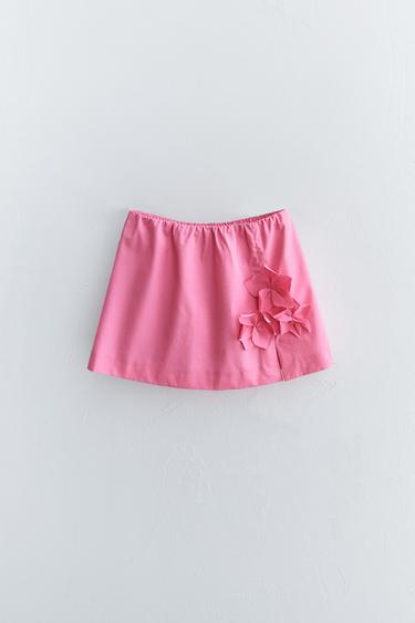 Zara FLOWER SKORT - Pink