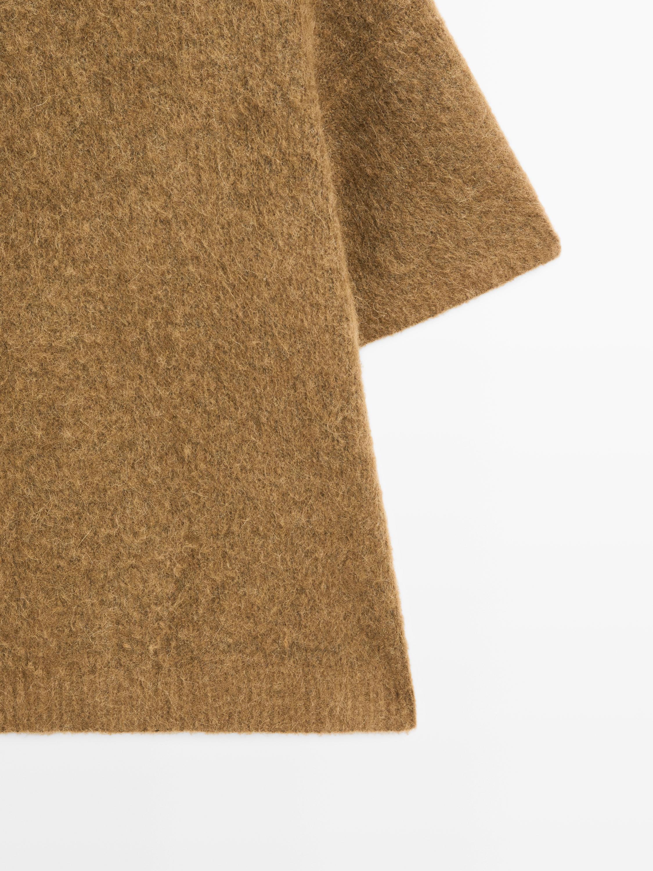 Oversize alpaca and wool knit sweater