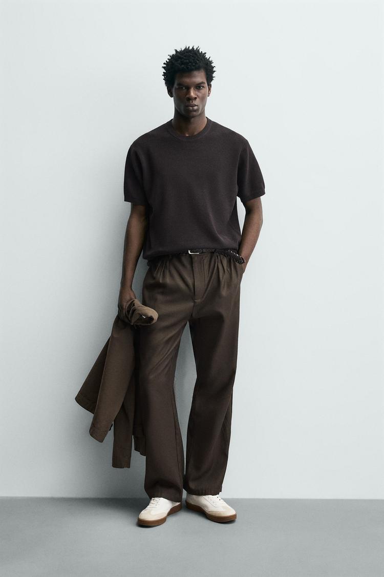 TERS ÖRGÜ TRİKO T-SHIRT