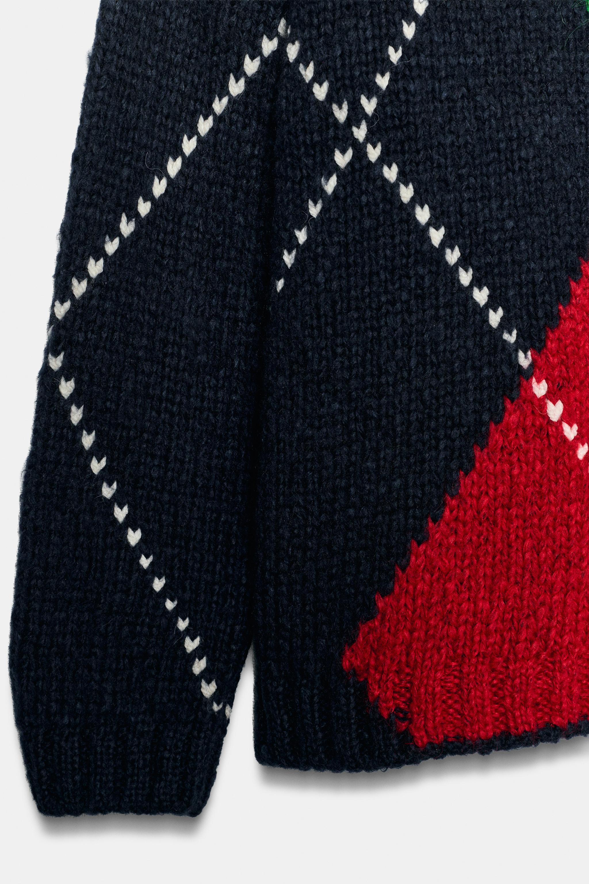 PULL OVERSIZE EN MAILLE À LOSANGES