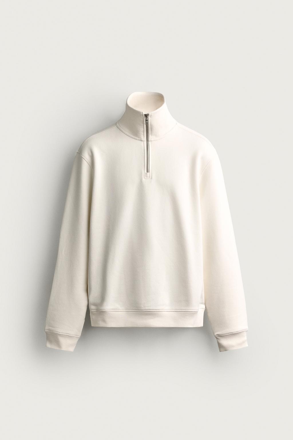 BASIC QUARTER-ZIP SWEATSHIRT