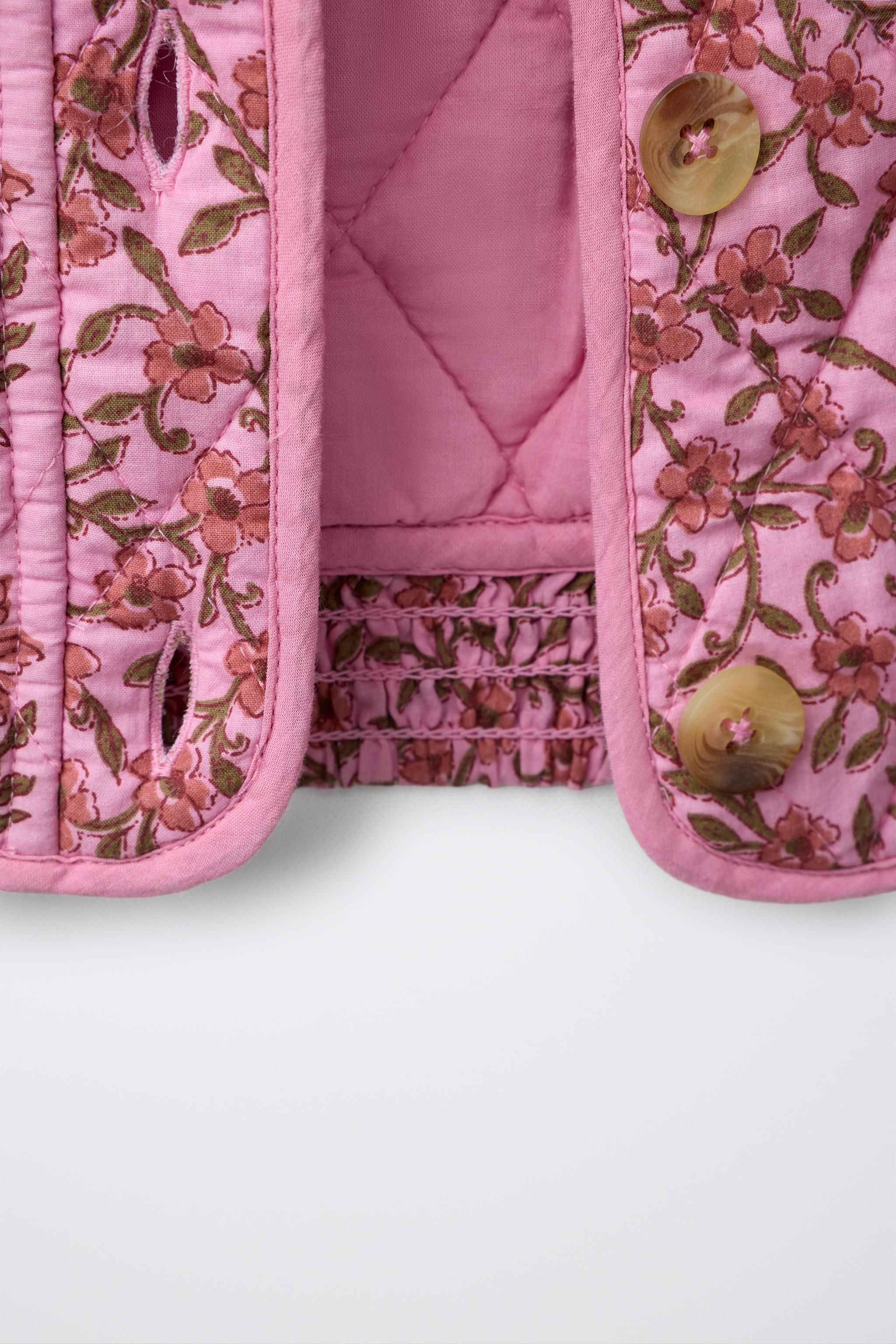 Детские куртки Zara FLORAL PADDED JACKET — фото 5