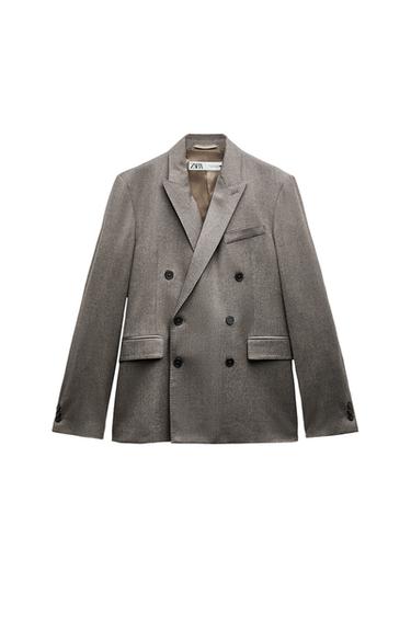 ZW COLLECTION DOUBLE-BREASTED WOOL BLEND BLAZER