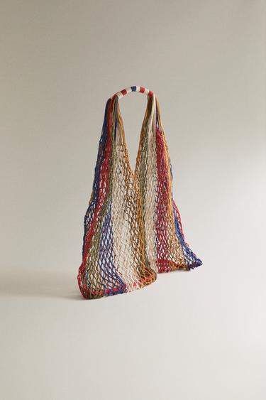 TOTE BAG MALHA - Multicolor da Zara - Imagem 0