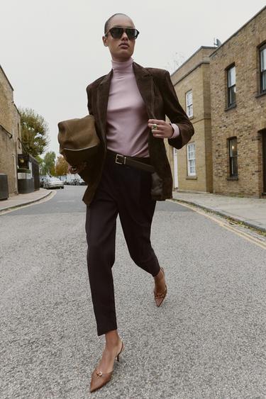 JERSEY BÁSICO PUNTO LISO - Rosa empolvado de Zara