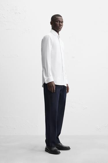 REGULAR FIT CUFFLINK SHIRT - White by Zara - Image 3