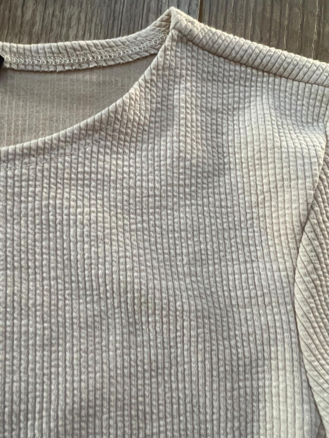 CROPPED STRETCH LONG SLEEVE TOP - Image 2