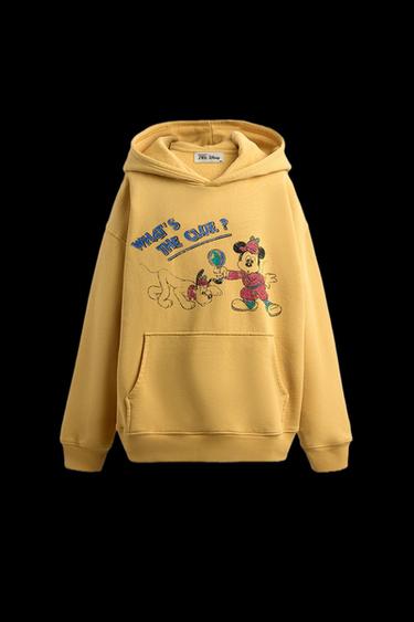 Zara PLUTO + MICKEY MOUSE HARRY LAMBERT FOR ZARA X DISNEY HOODIE - GREENISH - Image 0
