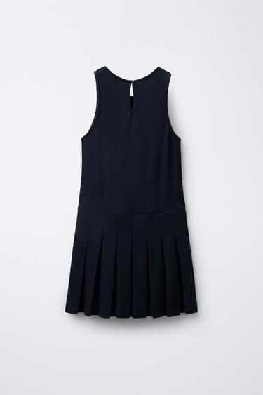 PLEATED PINAFORE DRESS - Navy blue by Zara - Image 1