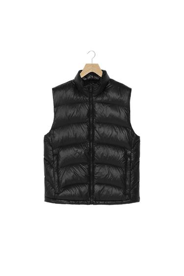 Zara 80% DOWN - 20% FEATHER WATER REPELLENT ORIGINS PADDED VEST - Black