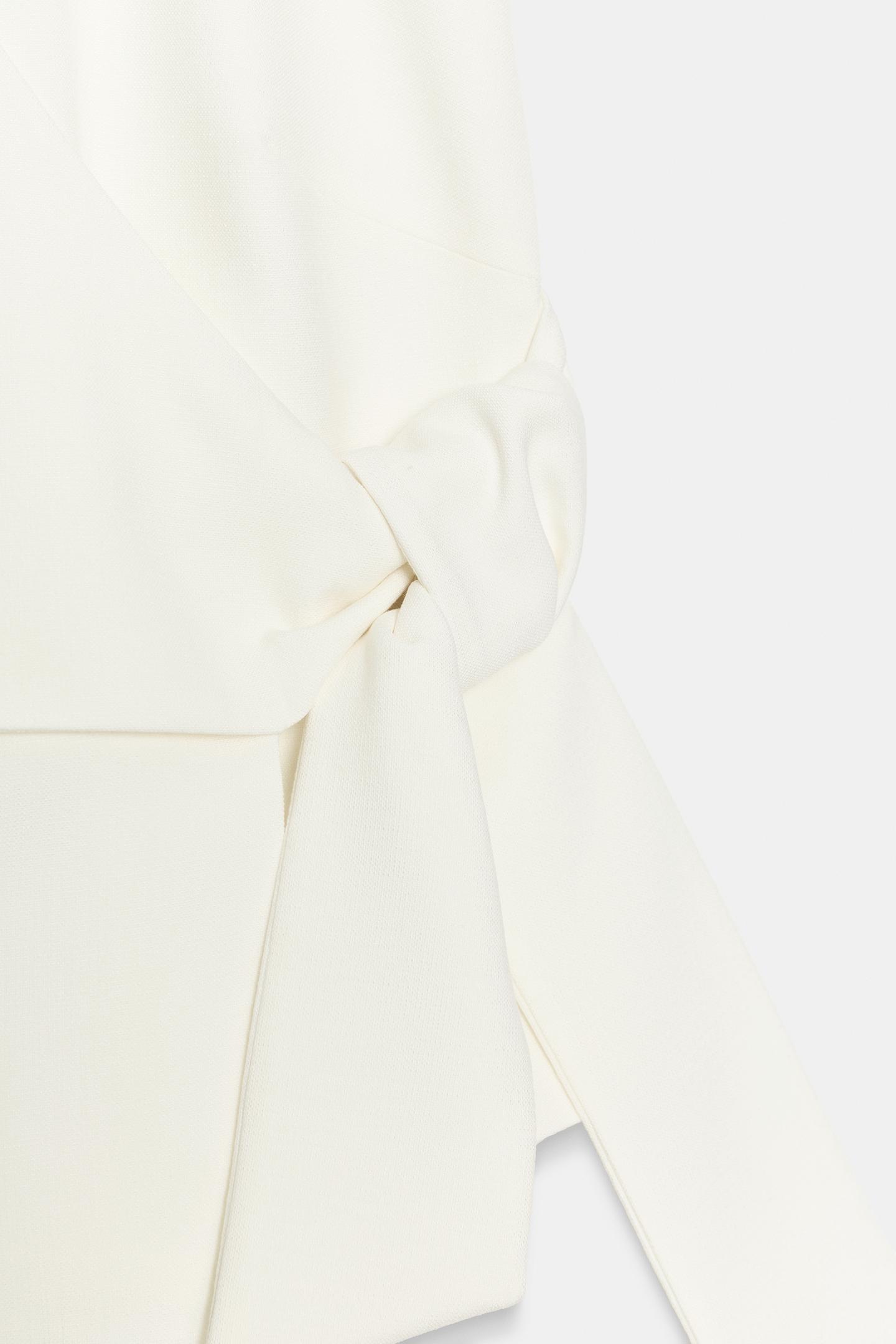 Женский жилет Zara Knotted Halter Vest, цвет: Экрю — фото 8
