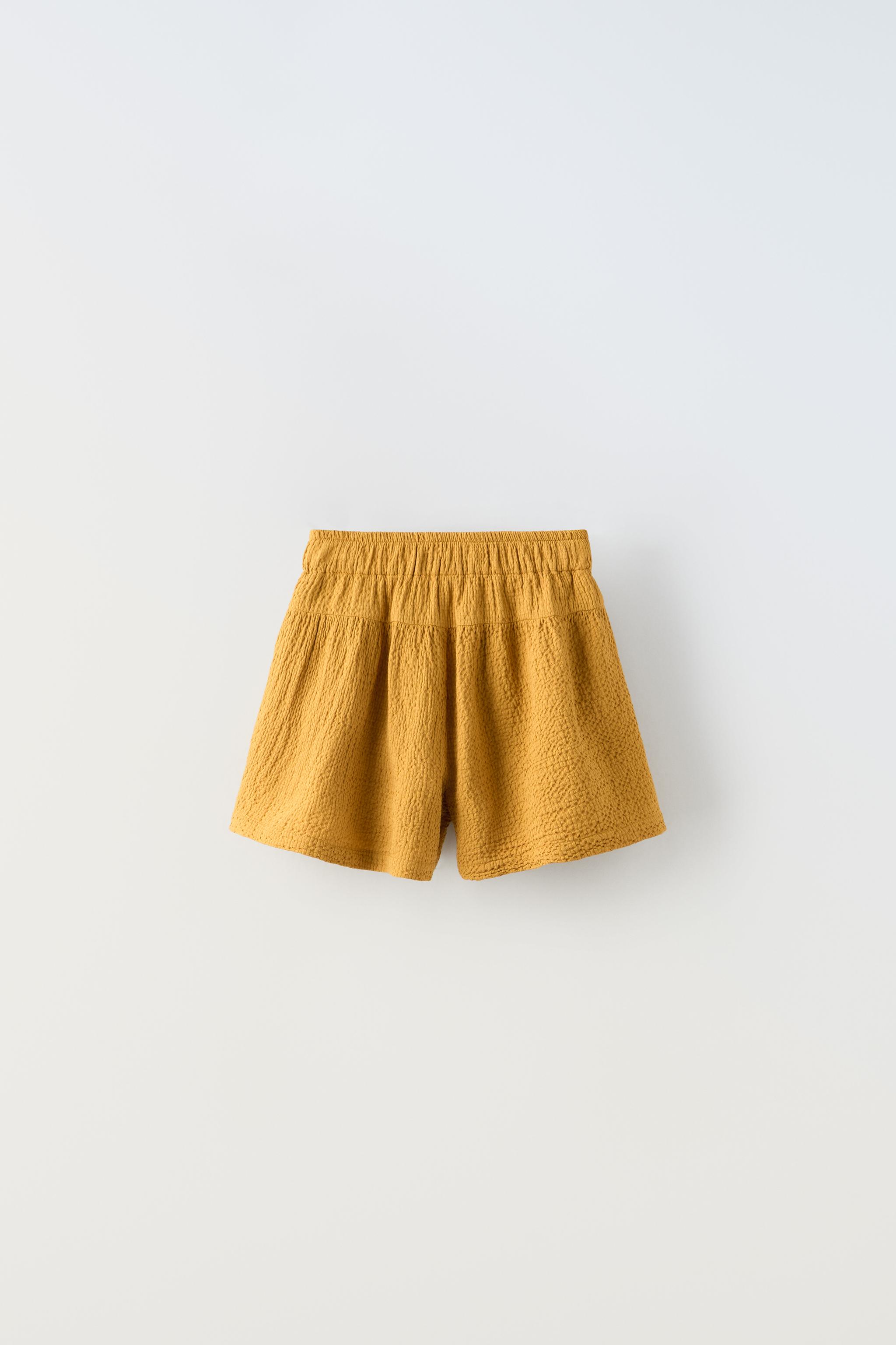 Zara hot sale yellow shorts