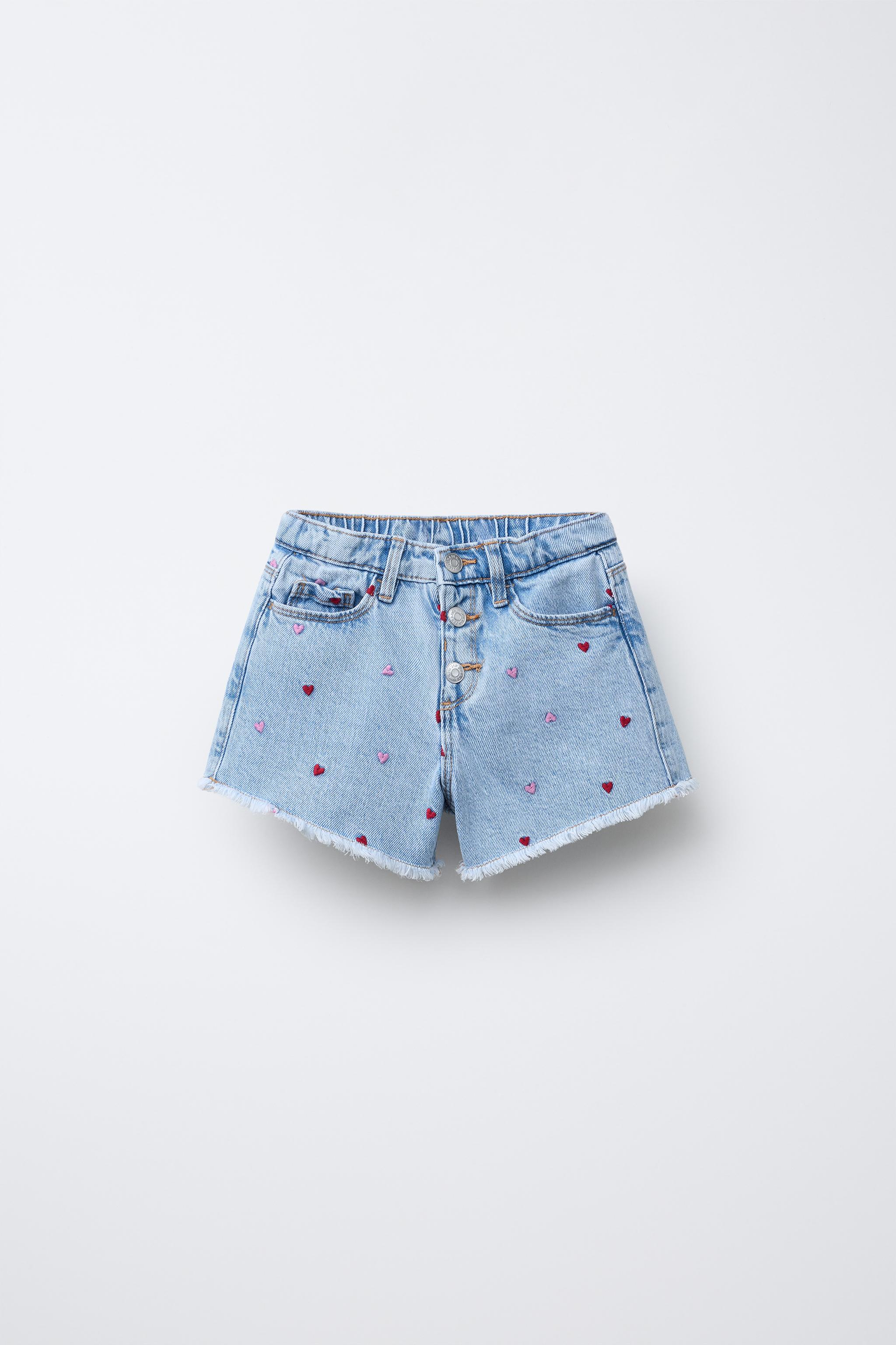ZARA アニマルプリント デニムバミューダパンツ ショーツjorts38