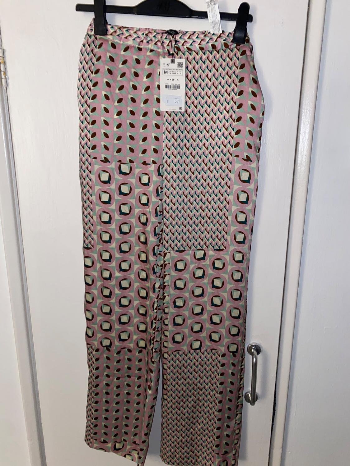 PRINTED PALAZZO TROUSERS