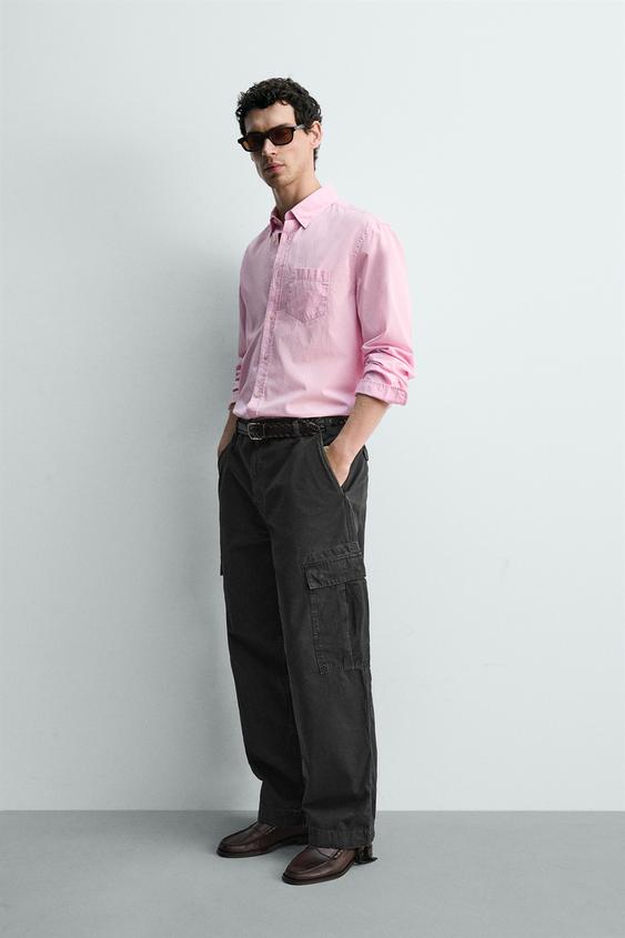 WASHED RELAXED FIT CARGO PANTS from Zara - $99.90