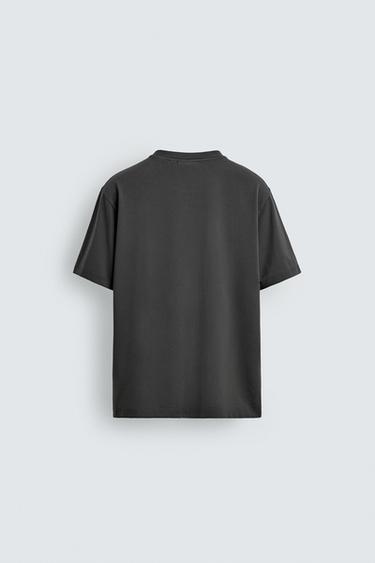MEDIUM WEIGHT REGULAR FIT ORIGINS T-SHIRT - Charcoal by Zara