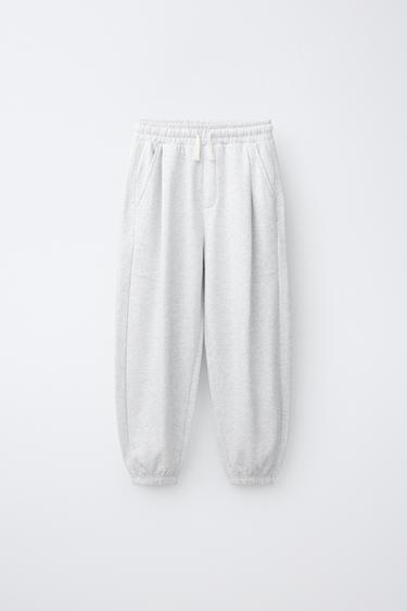 STRAIGHT-FIT SWEATBUKSER - gråmeleret fra Zara - Billede 0
