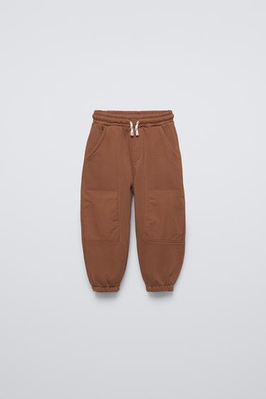 JOGGER TROUSERS WITH POCKETS - Brick by Zara