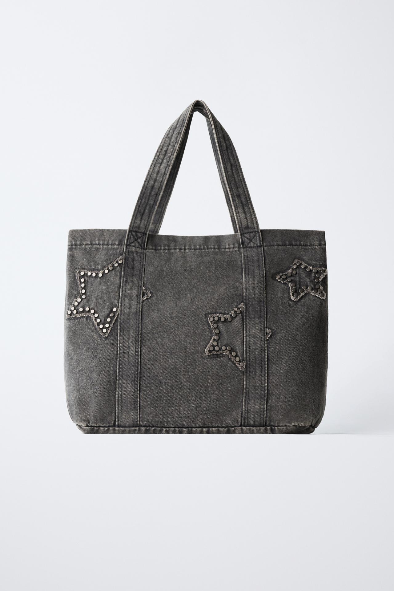 STAR DENIM SHOPPER — Black