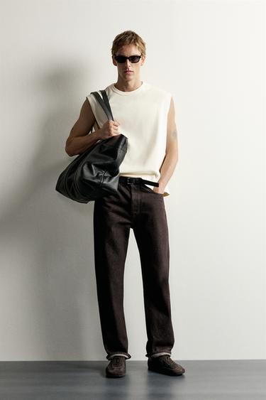 COMPACT RIBBED TANK TOP - Ecru by Zara - Image 0
