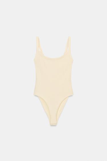 BODY TIRANTES ALGODÓN - Amarillo de Zara