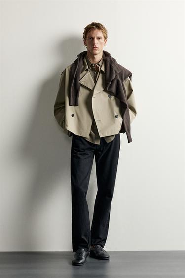 KORTE TECHNISCHE TRENCHCOAT - DONKERCAMEL van Zara - Afbeelding 0