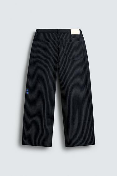CHAMPION ® X ZARA STRIPED BAGGY FIT JEANS - Blue by Zara - Image 6