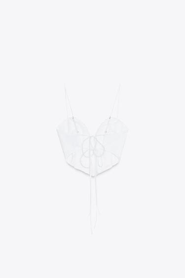 SWEETHEART CROP TOP - White by Zara - Image 3