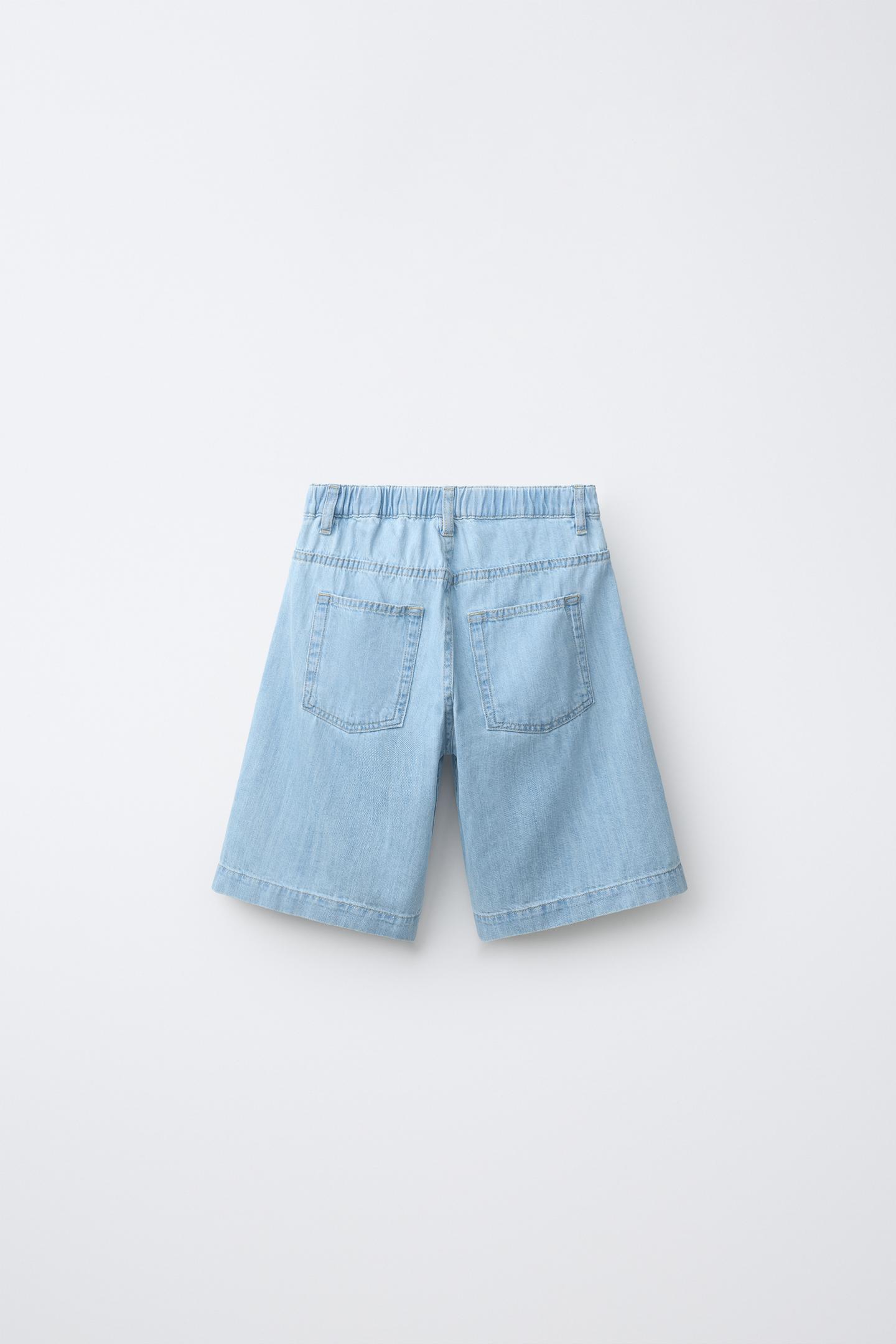Детские шорты Zara Long Denim Shorts, цвет: Синий — фото 3