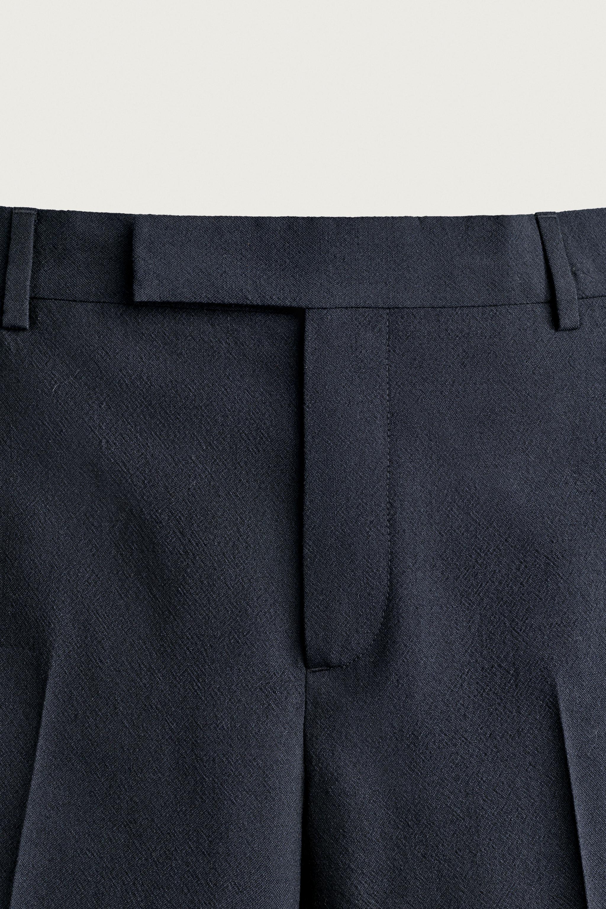 Мужские брюки Zara AARON LEVINE X ZARA 100% WOOL SUIT TROUSERS — фото 7