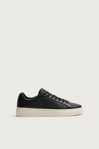 LEATHER SNEAKERS — Black 1