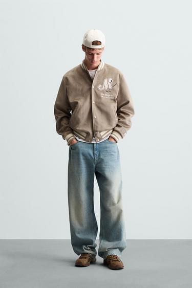 CAZADORA BOMBER EFECTO ANTE PARCHES - Toffe de Zara - Imagen 0
