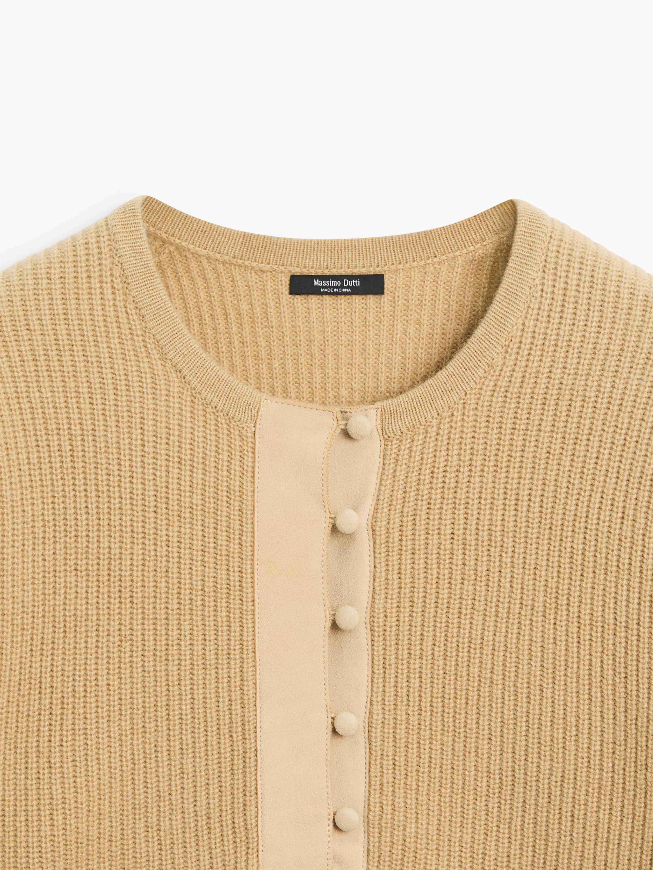 Pull en maille de laine mélangée