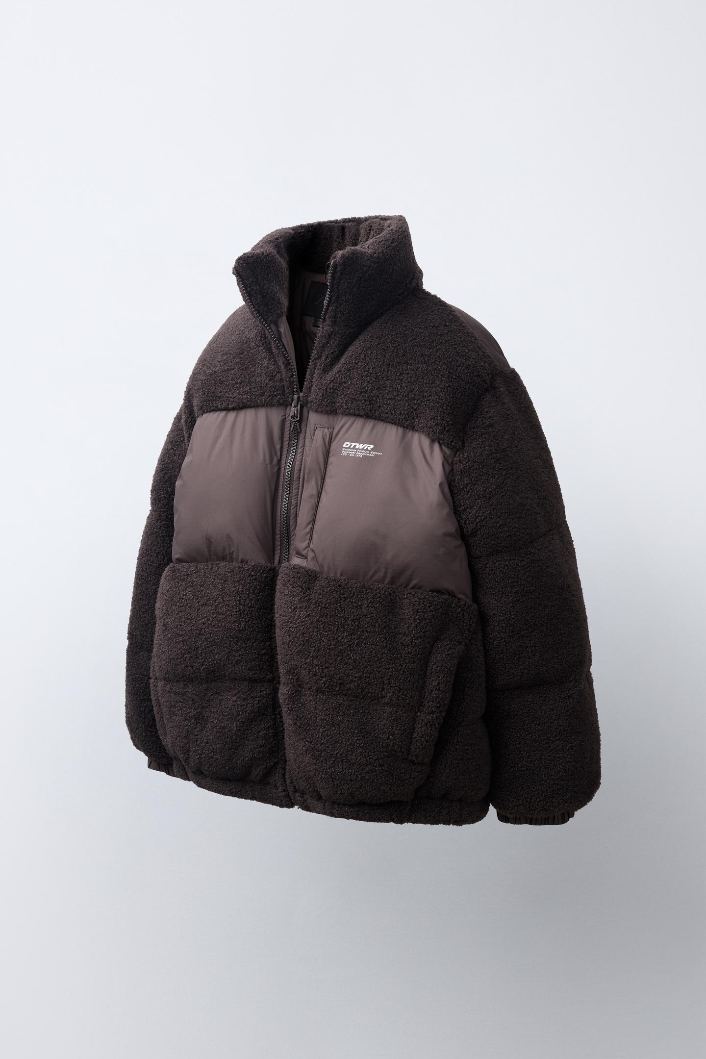 Детская куртка Zara Combined Quilted Shearling, цвет: Коричневый — фото 2