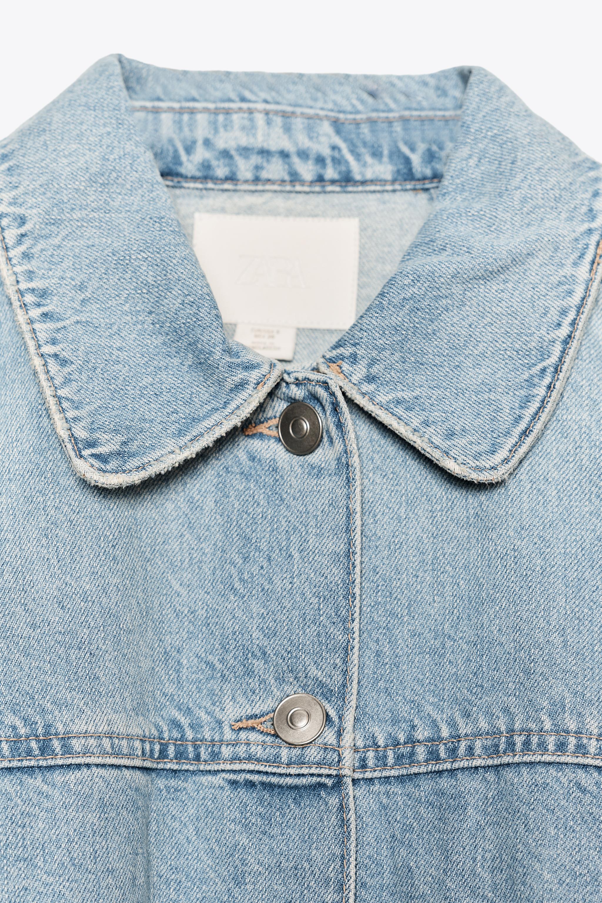 TRF DENIM CAPE JACKET - Mid-blue | ZARA United States