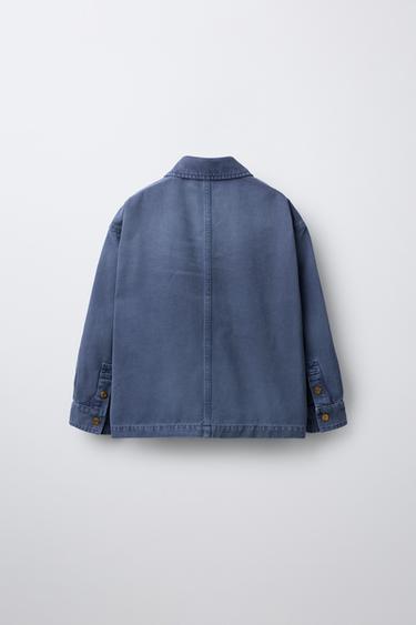 OVERSHIRT AUS CANVAS - Blau von Zara