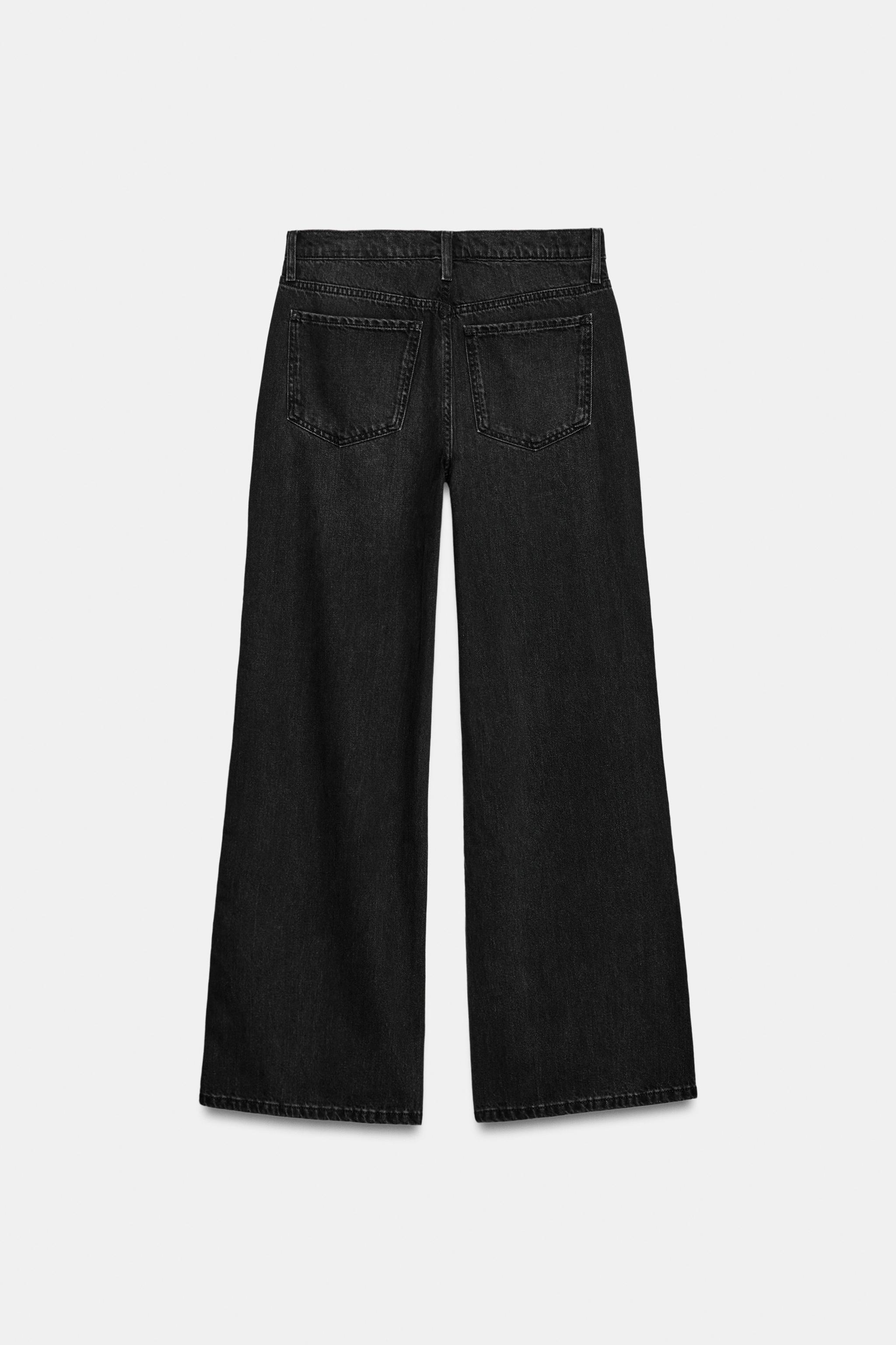 ZW COLLECTION LOW-RISE WIDE-LEG JEANS