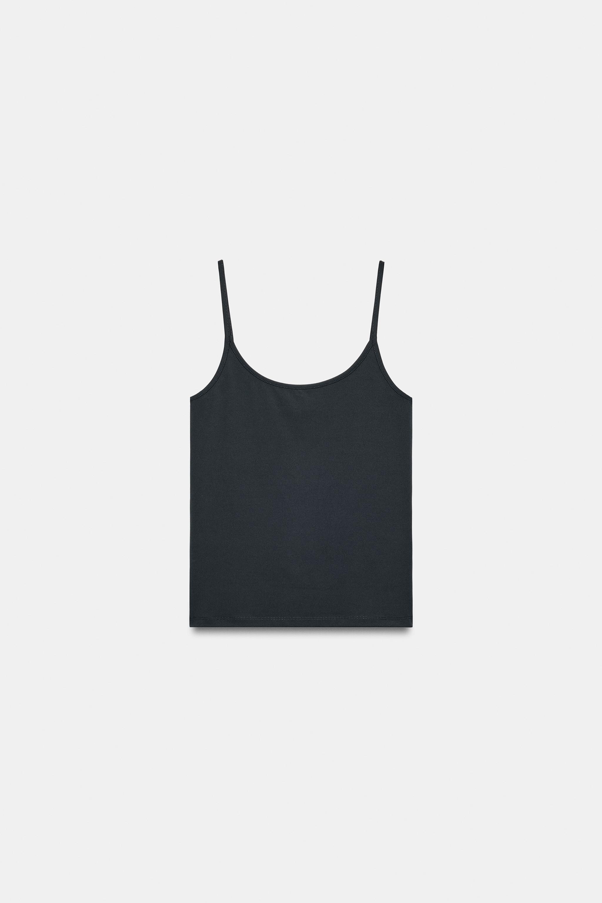 T-SHIRT EN POLYAMIDE À BRETELLES FINES