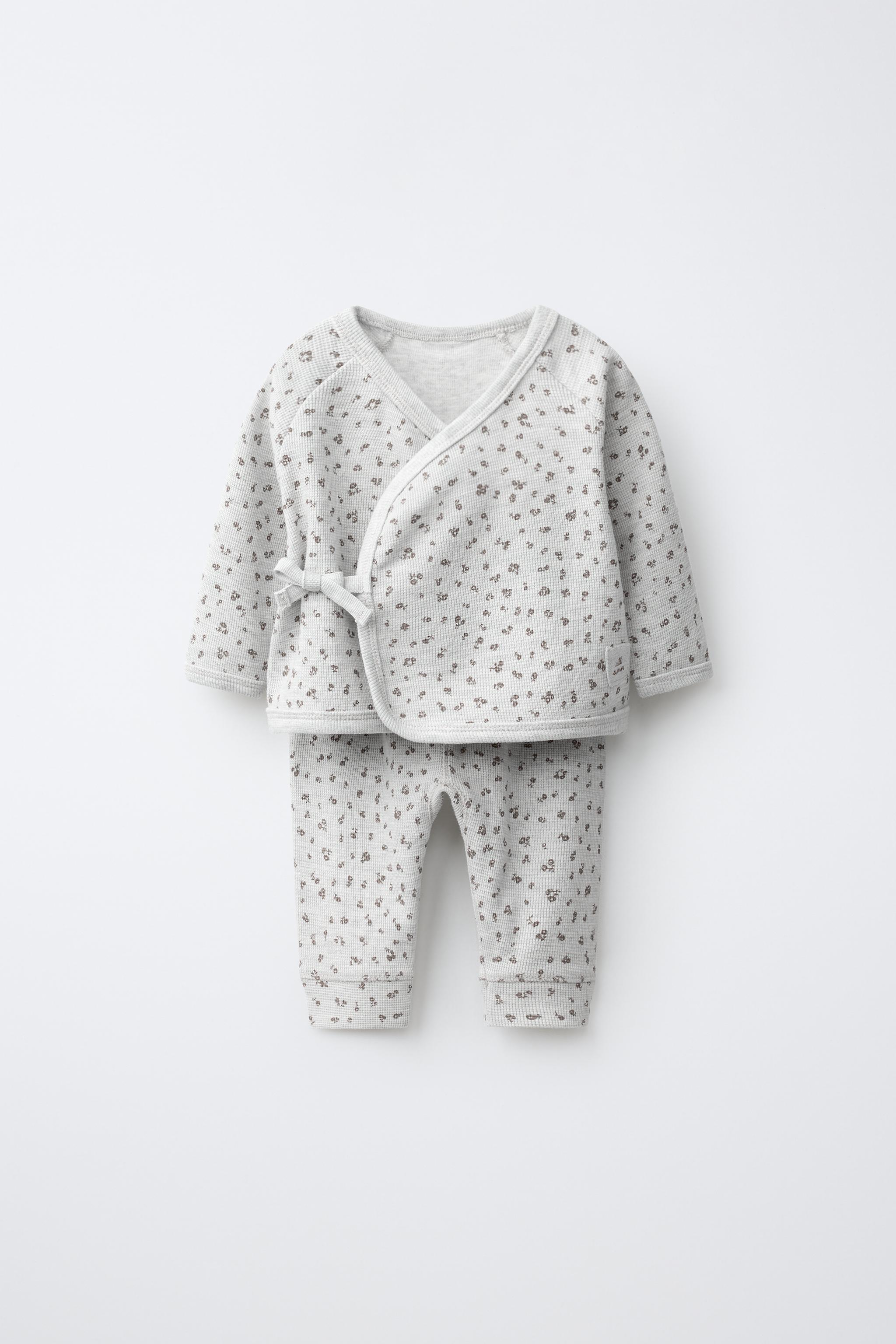 FLORAL WAFFLE TOP AND PANTS SET