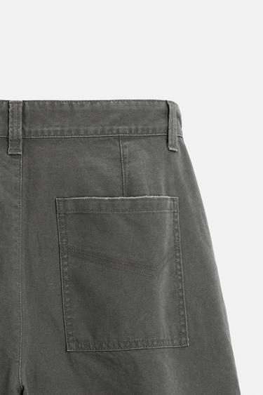 RELAXED FIT WASHED TROUSERS - Grey by Zara - Image 8