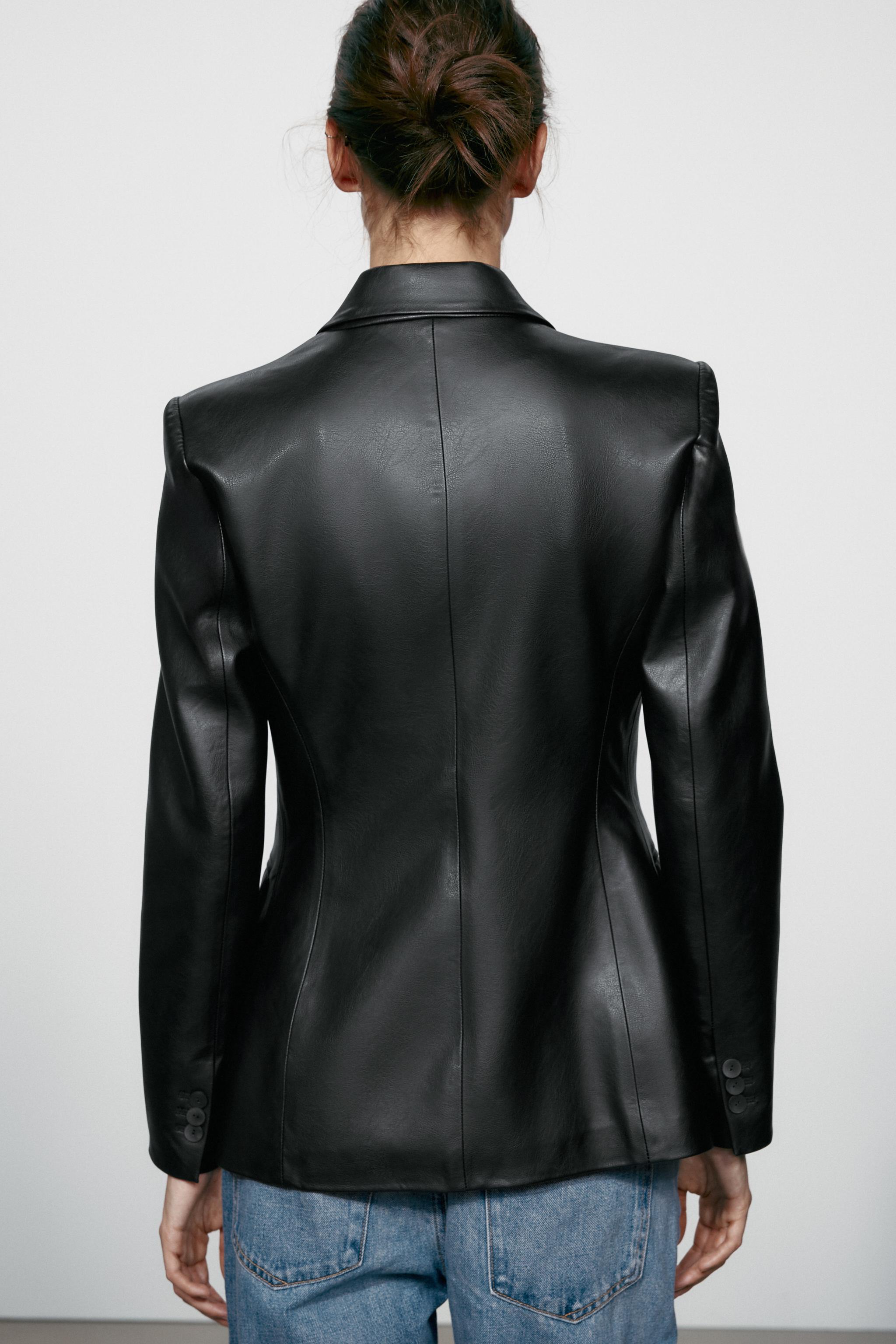 VESTE CROISÉE MATIÈRE SYNTHÉTIQUE