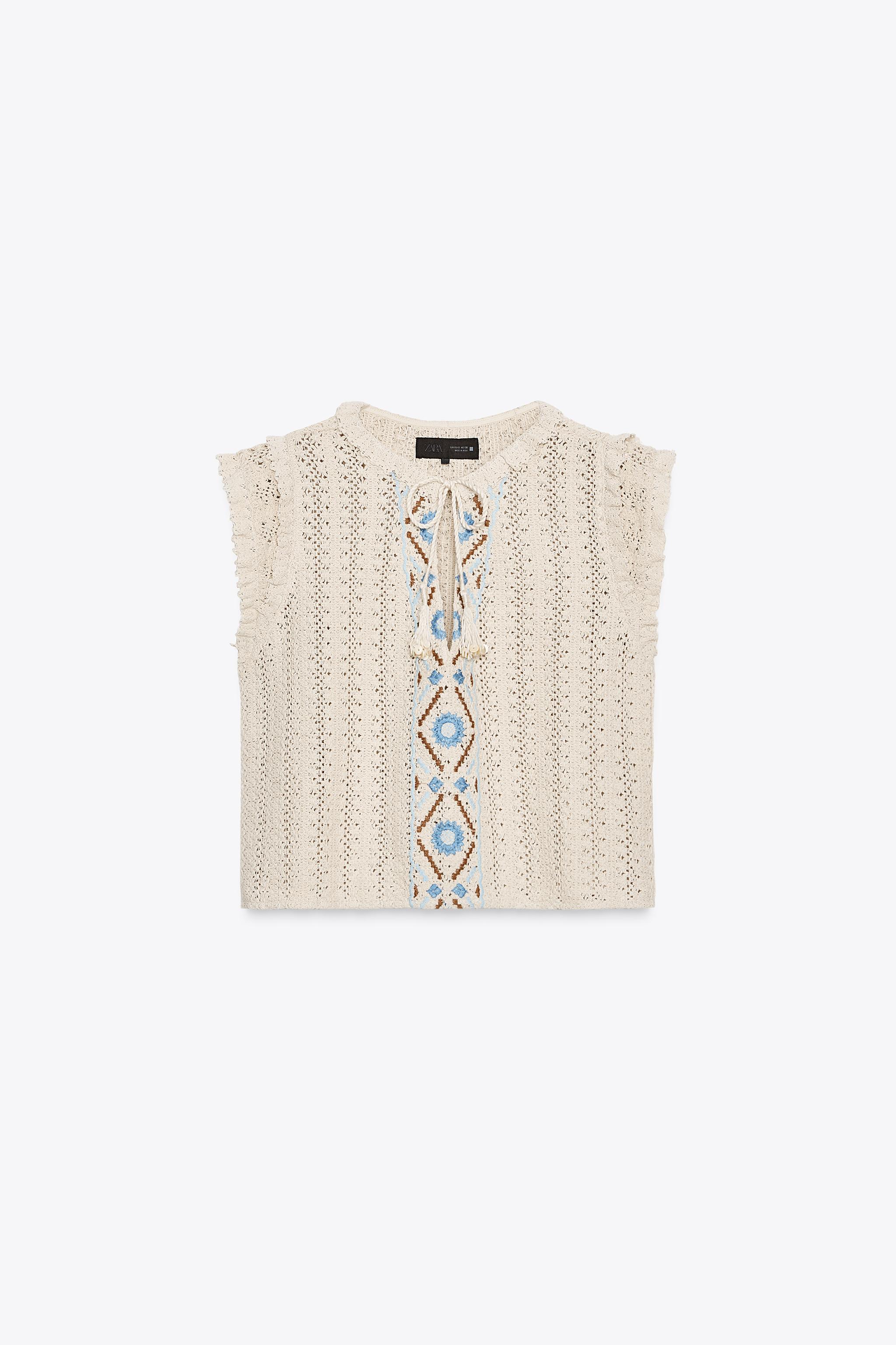 TOP CROCHET BRODÉ