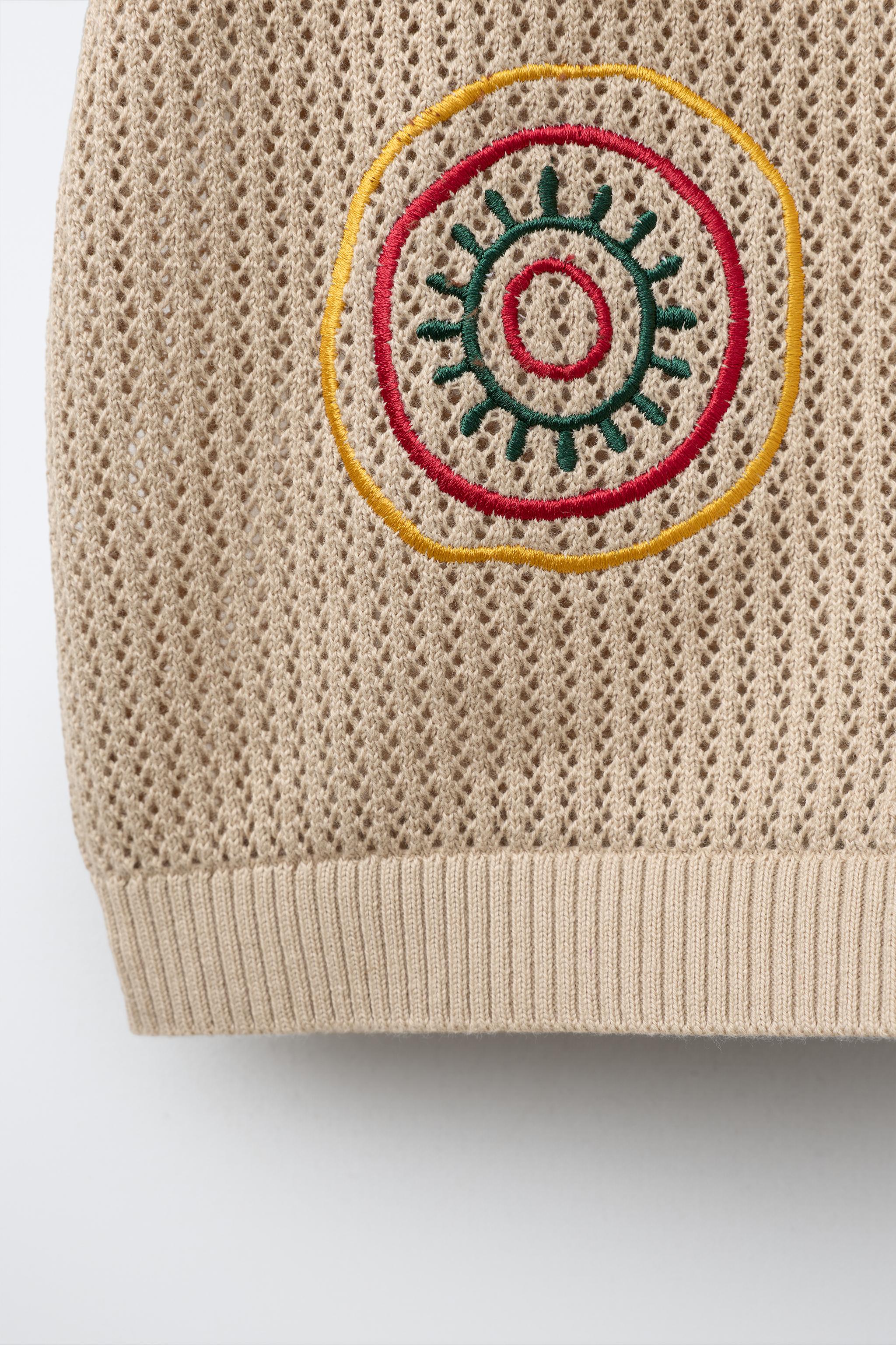 EMBROIDERED KNIT SHIRT