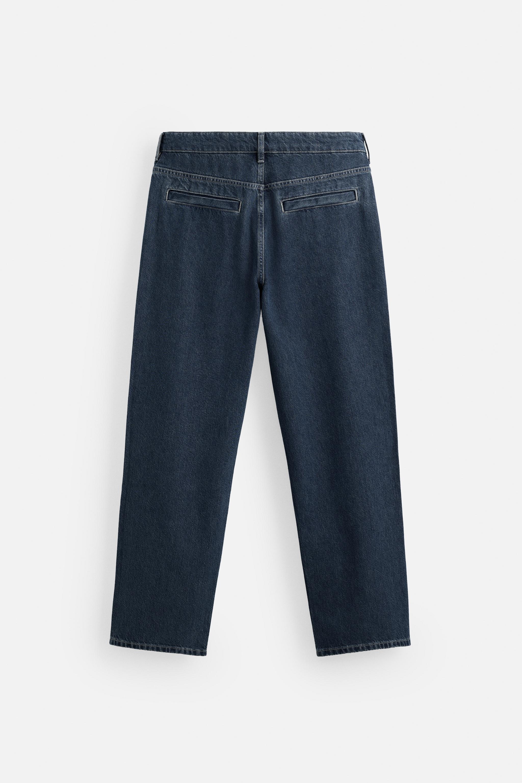 STRAIGHT FIT CHINO JEANS - Mid-blue | ZARA United States