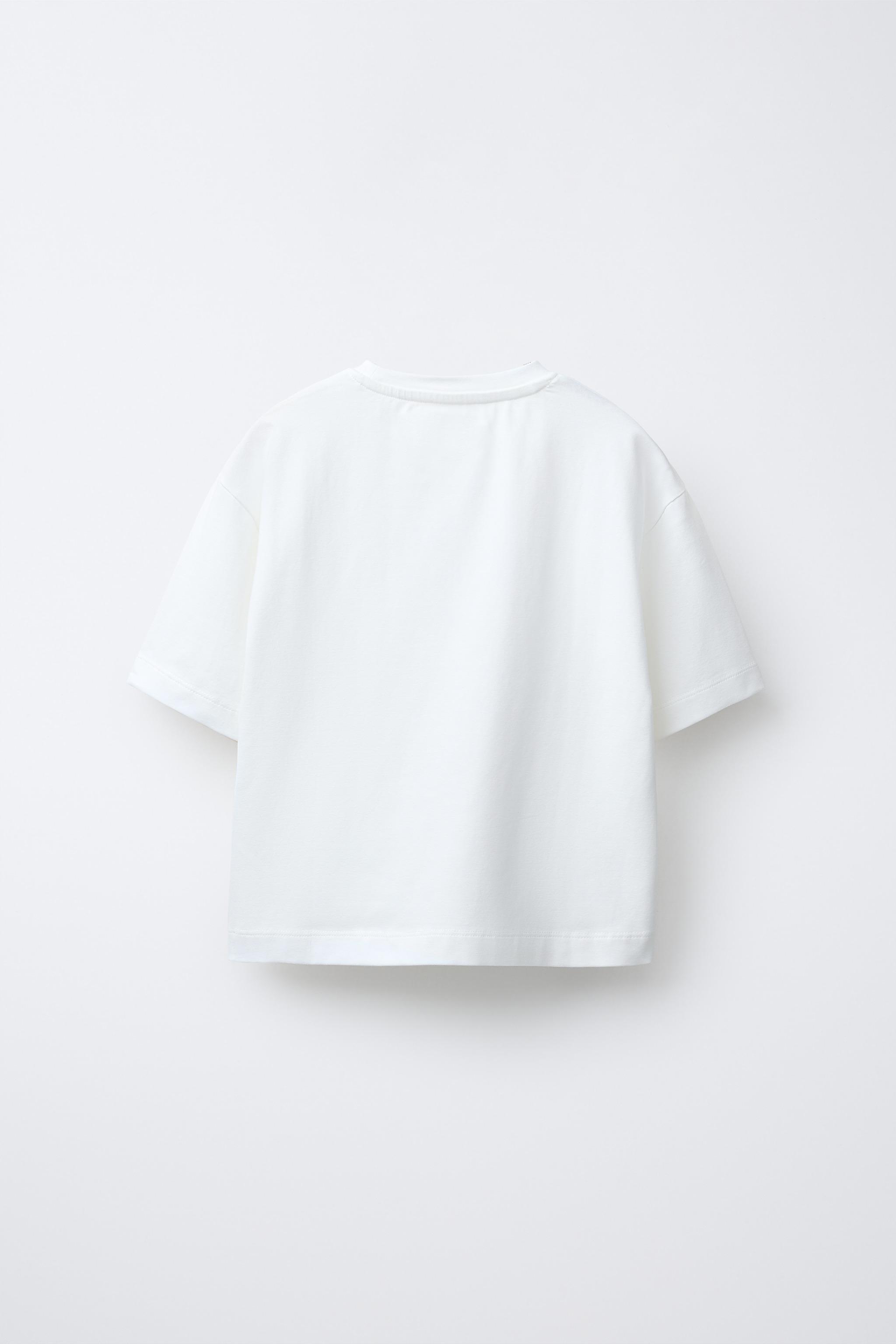 RHINESTONE BOXY FIT T-SHIRT - White | ZARA United States