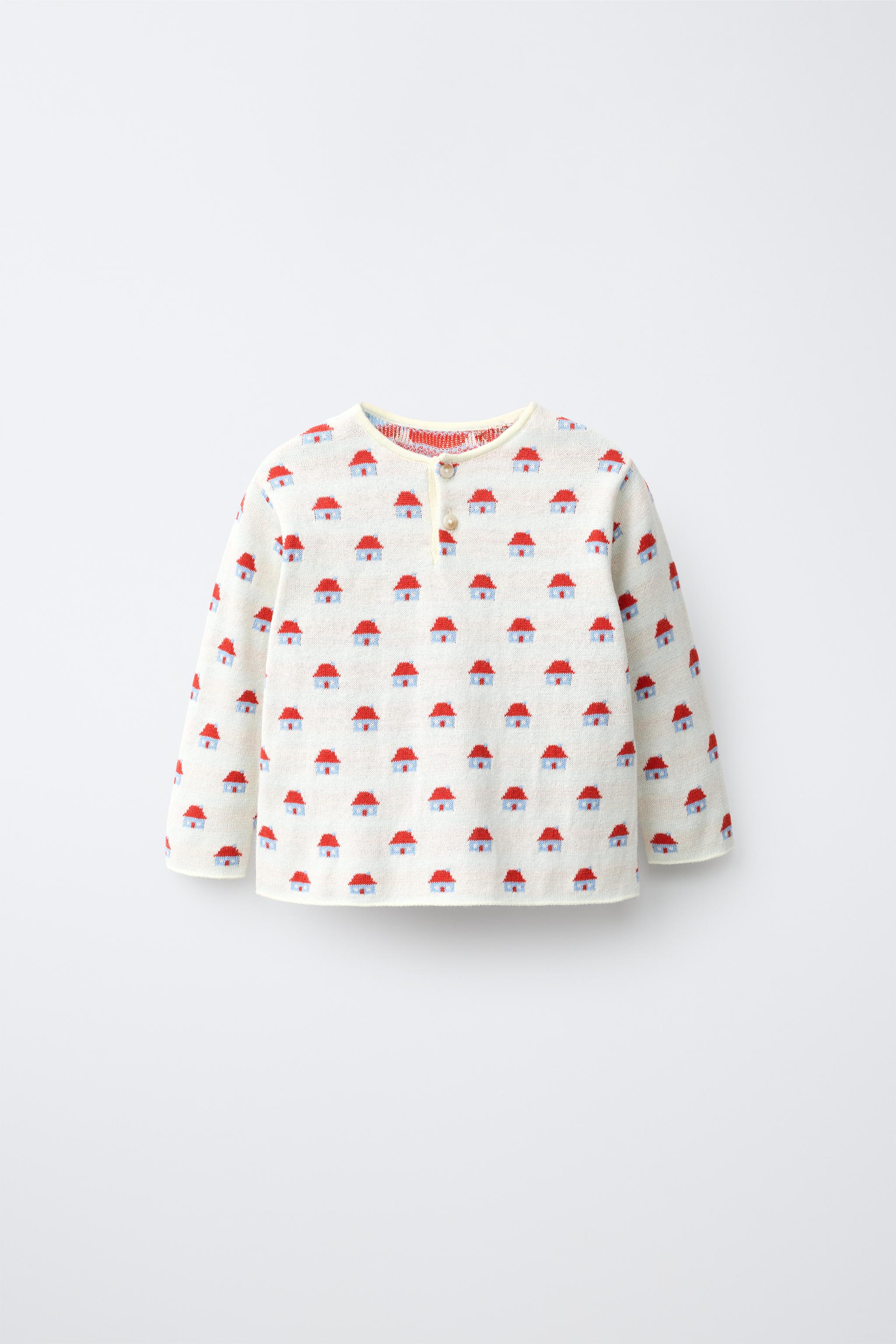 HOUSE JACQUARD KNIT JUMPER — Ecru