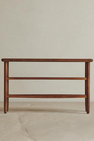 ACACIA WOOD SHOE BENCH - Brown by Zara
