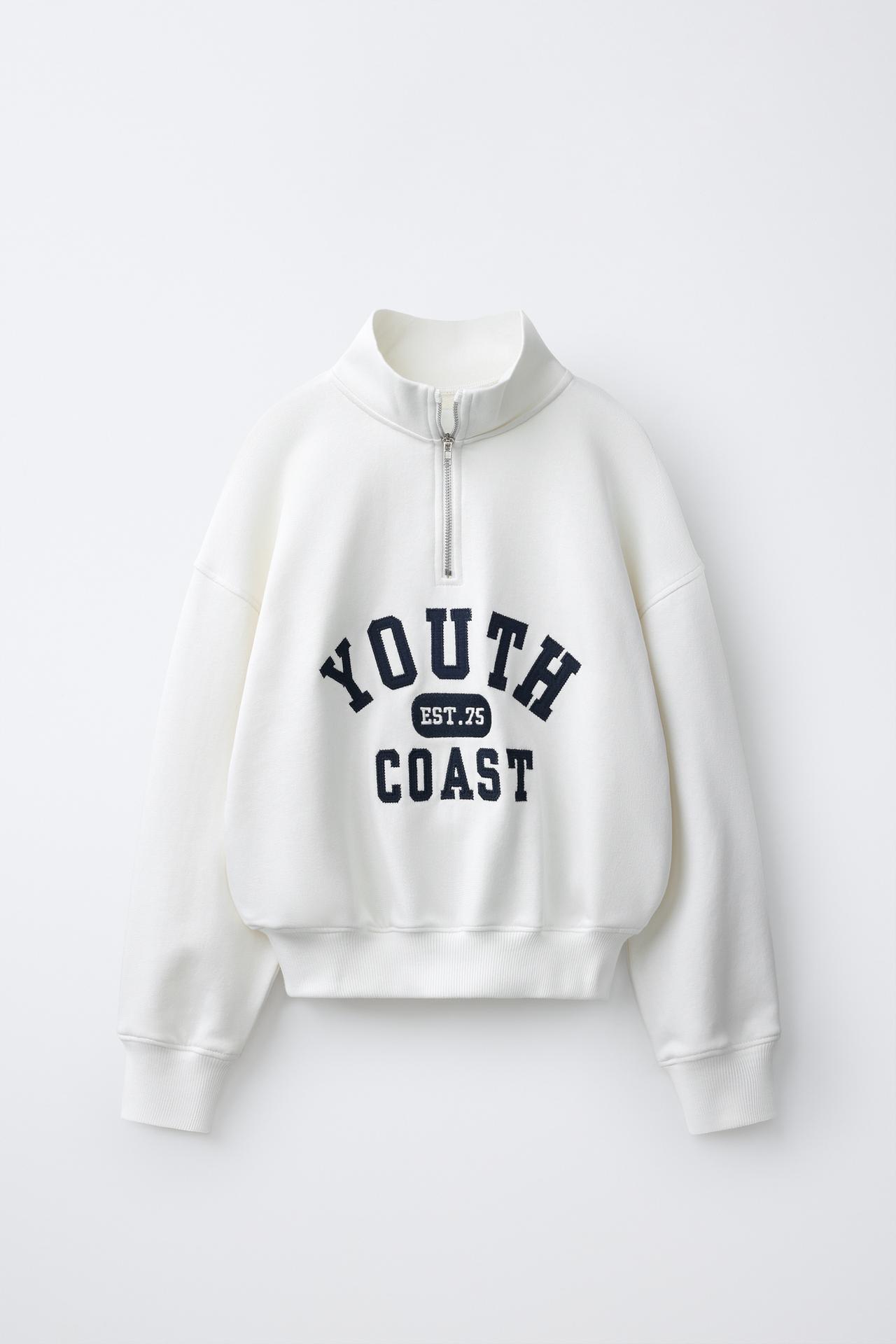 TEXT JOGGING SWEATSHIRT — White